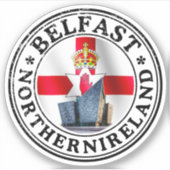 Ireland Seal Sticker Round Flag For Laptop Book (Devant)