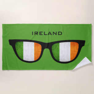 IRELAND Shades serviette de plage de texte personn