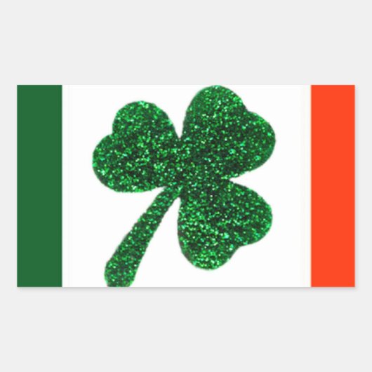 Ireland Shamrock Flag Sticker (Voorkant)