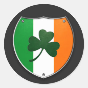 Ireland Shamrock Shield Sticker