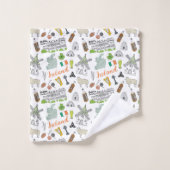 Ireland Sketch Doodle Pattern Bad Handdoek (Wasdoekje)