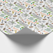 Ireland Sketch Doodle Pattern Cadeaupapier (Hoek)