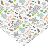 Ireland Sketch Doodle Pattern Korte Tafelloper (Hoek)