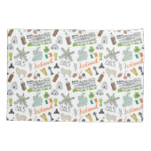 Ireland Sketch Doodle Pattern Kussensloop (Achterkant-Links)