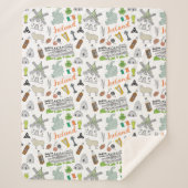 Ireland Sketch Doodle Pattern Sherpa Deken (Voorkant)