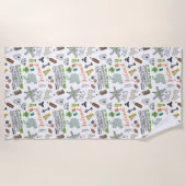 Ireland Sketch Doodle Pattern Strandlaken (Voorkant)