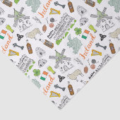 Ireland Sketch Doodle Pattern Tissuepapier (Detail)