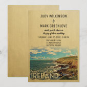 Ireland Wedding Invitation  midden-eeuw Kaart (Voorkant / Achterkant)