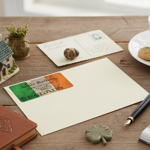 Irelands Rustic Flag Retourner l'adresse Étiquette