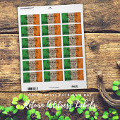 Irelands Rustic Flag Retourner l'adresse Étiquette