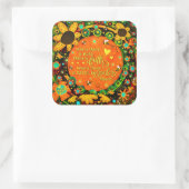 Irelyn's Faith Miracle Floral Fun Vierkante Sticker (Tas)