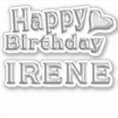 Irene Happy Birthday Autocollants (Devant)