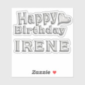 Irene Happy Birthday Autocollants (Feuille)