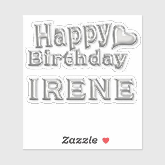 Irene Happy Birthday Autocollants (Feuille)
