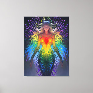 “Iridesca” - Bewaarder van Kleuren Canvas Afdruk