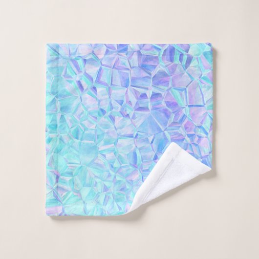 iridescence glacée : (Gant de toilette)