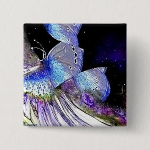 Iridescence, knop vierkante button 5,1 cm