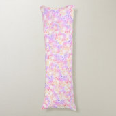 Iridescence Roze Lavendel Brilliant Crystal Lichaamskussen (Voorkant Verticaal)