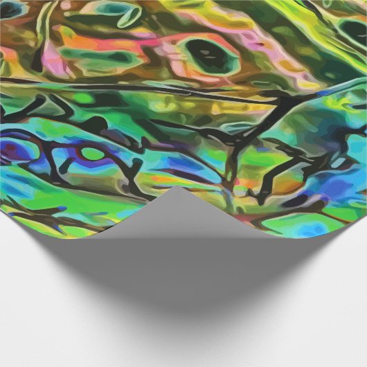 Iridescent Abalone Butterfly Zee Shell Cadeaupapier (Hoek)