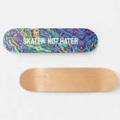 Iridescent Abalone Paua Shell - Skater not Hater Skateboard (Horizontaal)