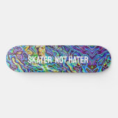 Iridescent Abalone Paua Shell - Skater not Hater Skateboard (Horizontaal)