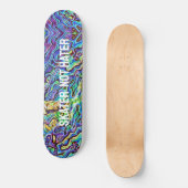 Iridescent Abalone Paua Shell - Skater not Hater Skateboard (Voorkant)