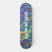 Iridescent Abalone Paua Shell - Skater not Hater Skateboard (Voorkant)