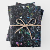 Iridescent Abstract Stained Glass Pattern Inpakpapier Vel (In situ)