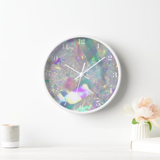 Iridescent Angel Tinsel Clock (Huis)