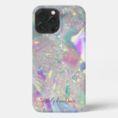 Iridescent Angel Tinsel Modern Glam iPhone Case Hoesje (Achterkant)