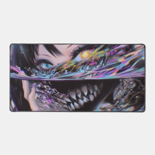 Iridescent Anime Horror: Liquid Smile Monster Bureaumat