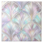 Iridescent Art Deco Fan Pattern ID1175 Tegeltje (Voorkant)