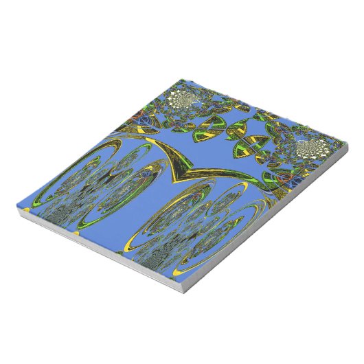 Iridescent Art Print met Gouden Abstract Design Notitieblok (Gedraaid)