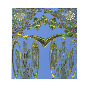 Iridescent Art Print met Gouden Abstract Design Notitieblok