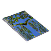 Iridescent Art Print met Gouden Abstract Design Notitieboek (Rechterzijde)