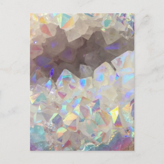 Iridescent Aura Crystals Briefkaart (Voorkant)