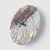 Iridescent Aura Crystals Ronde Klok (Hoek)