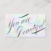 Iridescent Beauty Salon Benoeming Afsprakenkaartje (Voorkant)