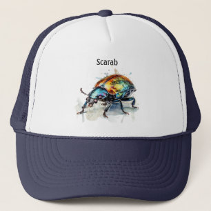 Iridescent Beetle in Waterverf, op maat Trucker Pet