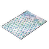 Iridescent blauwgroen Glitter Mermaid Fish Scales Notitieboek (Linkerzijde)