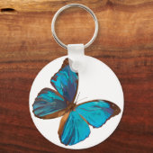 Iridescent Blue Butterfly Basic Sleutelhanger (Voorkant)