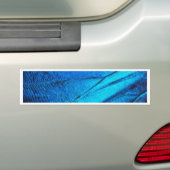 Iridescent Blue Butterfly Wing Bumpersticker (Op auto)
