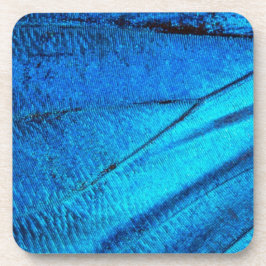 Iridescent Blue Butterfly Wing Drankjes Onderzetter
