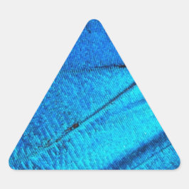 Iridescent Blue Butterfly Wing Driehoek Sticker