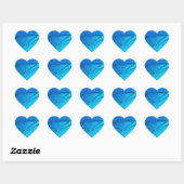 Iridescent Blue Butterfly Wing Hart Sticker (Vel)