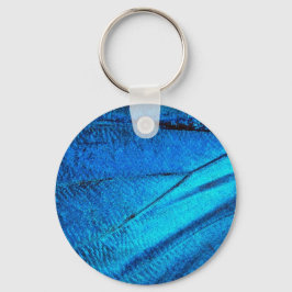 Iridescent Blue Butterfly Wing Sleutelhanger