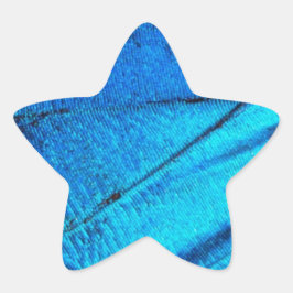 Iridescent Blue Butterfly Wing Ster Sticker
