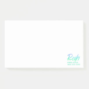 *~* Iridescent Blue Green & Turquoise Reiki Post-it® Notes