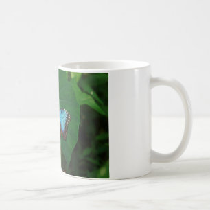 Iridescent Blue met Black Butterfly Wings Koffiemok