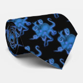 Iridescent Blue Octopus Stropdas (Opgerold)